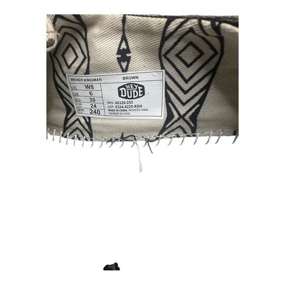 Buckle Exclusive Hey Dude Wendy Rodeo Kingman Shoes Size 8 Cow Print Turquoise - Picture 11 of 12